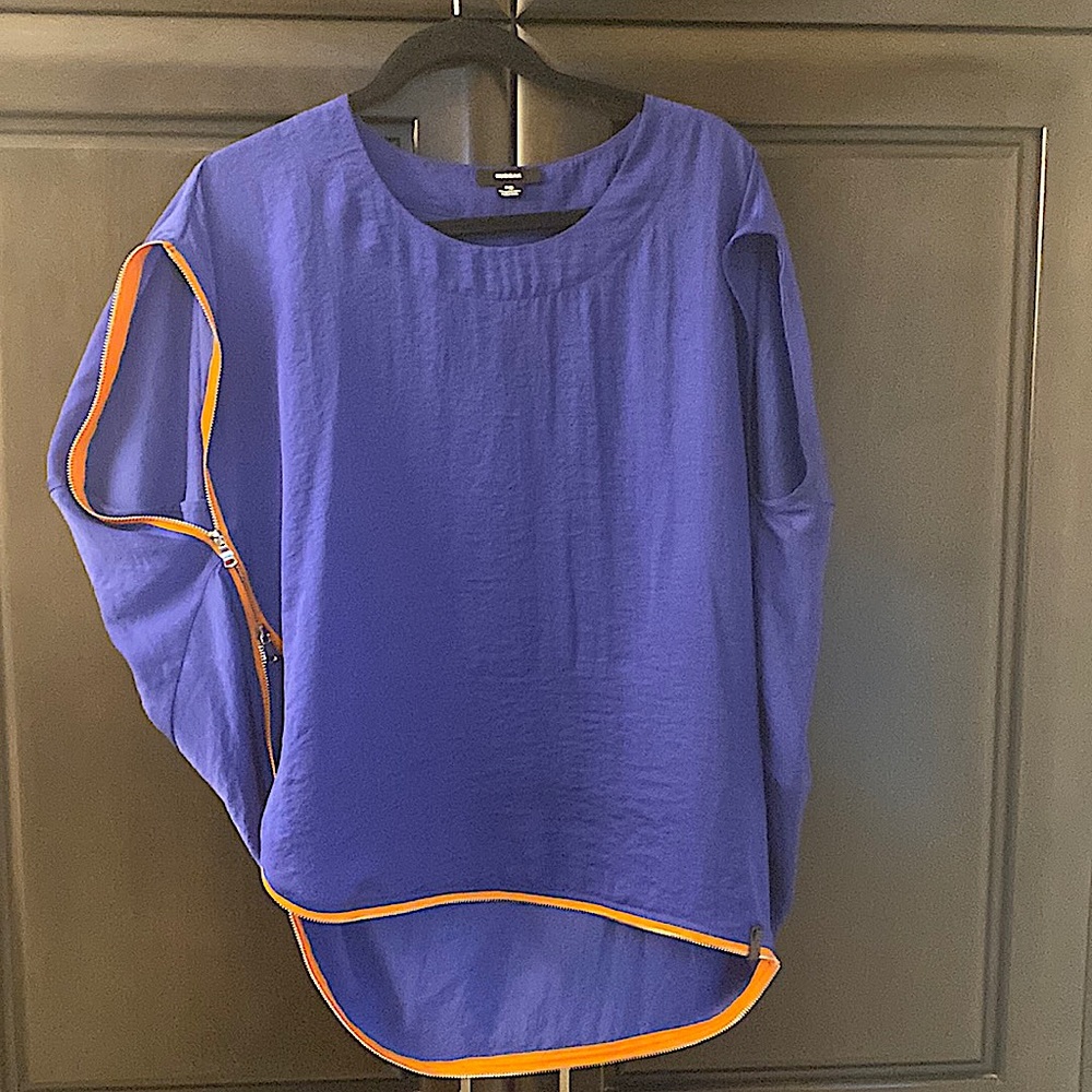 Rudsak oversized drape top with wraparound zipper
